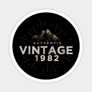 Authentic Vintage 1982 Birthday Design Magnet